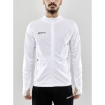 Craft Trainingsjacke Evolve Full Zip - strapazierfähige Mid-Layer-Jacke aus Stretchmaterial - weiss Herren